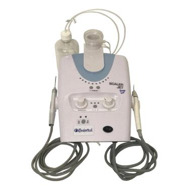 Imagem de Ultrassom e Jato de Bicarbonato Scaler Jet Pump, Branco, Bivolt, LED, para Limpeza Odontológica Profissional, com Bico Giratório Removível