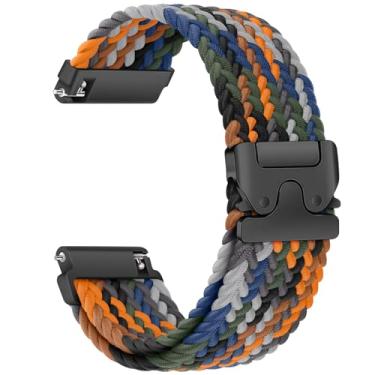 Imagem de Pulseiras femininas de nylon trançado para Garmin Venu 3S 2S/Vivoactive 4S/Vivomove 3S/Forerunner 255S 265S 265S de 18 mm com fivela magnética/paraquedas para Huawei Watch Gt 5/4 de 41 mm