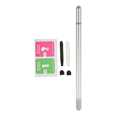 Imagem de Caneta, posicionamento preciso 3 em 1 capacitivo multifuncional com 2 pontas de fibra para tablet e telefones celulares