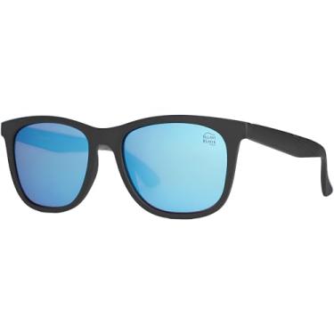 Imagem de Óculos de Sol Azul Espelhado Redondo Masculino Polarizado UV400 Casual Village Heaven 6128