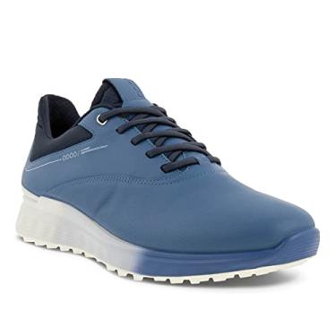 Imagem de ECCO Sapato de golfe masculino S-Three Gore-tex impermeável, Azul retrô/branco/marinho, 6-6.5