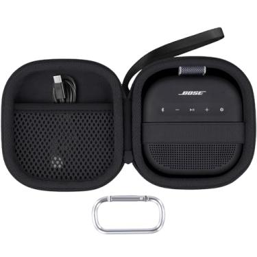 Imagem de Baval Capa de alto-falante compatível com alto-falante Bluetooth portátil Bose New SoundLink Micro 2ª geração (capa preta)