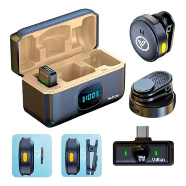 Imagem de Microfone Sem Fio Lapela Magnético Duplo Profissional Compatível Ios Android Captação Som Nítida Redução Ruído Ideal Criadores Conteúdo Vlogs Lives Entrevistas Vídeos Longo Alcances