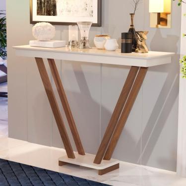 Imagem de Aparador Harvin Com Pés De Eucalipto Off White