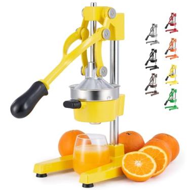 Imagem de CO-Z Espremedor de frutas cítricas manual - extrator profissional de suco de laranja, limão, limão e romã, fácil de limpar, amarelo