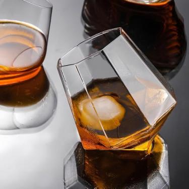 Imagem de Copo de Cristal Diamante para Whisky e Coquetéis, 300ml, Design Criativo