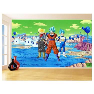 Imagem de Papel De Parede Dragon Ball Goku Vegeta Anime 3,5M Dbz423 - Você Decor