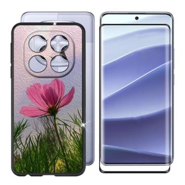 Imagem de Capa para celular Redmi Note 14 Pro 5G (16.9 cm) + protetor de tela, capa à prova de choque capa de silicone macio TPU antiarranhões + vidro temperado - Voando juntos