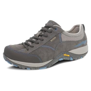 Imagem de Dansko Paisley Tênis feminino impermeável para uso ao ar livre, confortável, respirável, com suporte de arco, resistente a manchas e sola de borracha antiderrapante, Cinza à prova d'água, 5.5-6