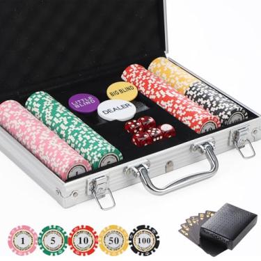 Imagem de LUOBAO Fichas de pôquer numeradas premium para jogos de tabuleiro, Texas Hold'em, Blackjack, clube de cartas ou jogos de pôquer noturnos