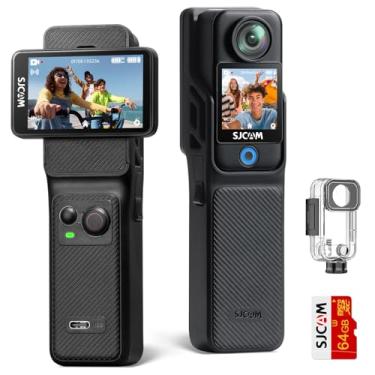 Imagem de SJCAM C400 Pocket Câmera de Ação 3 em 1 UHD 4K, Tela Touch Articulado 1.3" e 2.29", Wi-Fi Bluetooth, Controle Remoto, Preto