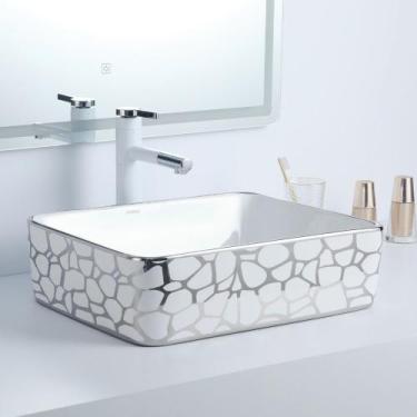 Imagem de Cuba Deend De Cerâmica CiottoloPlatino Banheiro 49x38x14cm