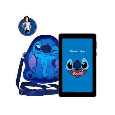 Imagem de Tablet Positivo Vision TAB 7 Stitch + Capa e Bolsa - Octa-Core 3GB RAM 64GB Android 14 Go Wi-Fi Tela 7” IPS – Preto