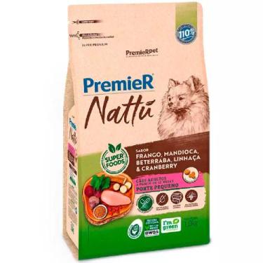 Imagem de Ração Premier Nattu Cães Adultos Pequeno Porte sabor Mandioca 1 kg