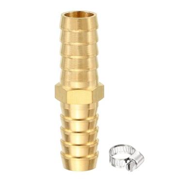 Imagem de HARFINGTON 3 peças de encaixe de farpa de latão de 5/40.6 cm a 3/40.6 cm com 6 grampos de latão, emendador de metais para impressão 3D, compressor de ar, máquina CNC, matrizes