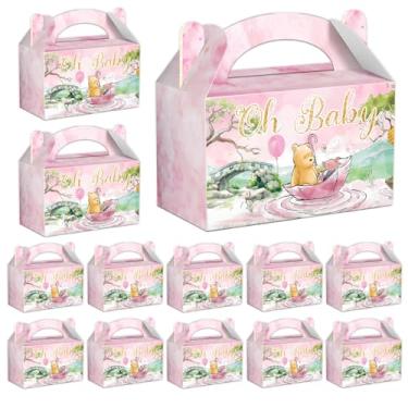 Imagem de Caixas de petiscos, caixa de presente de doces The Pooh, caixas de lembrancinhas de festa Pooh com alças, caixas de presente de doces de sobremesa Winnie para meninos e meninas, bolo de biscoito Pooh