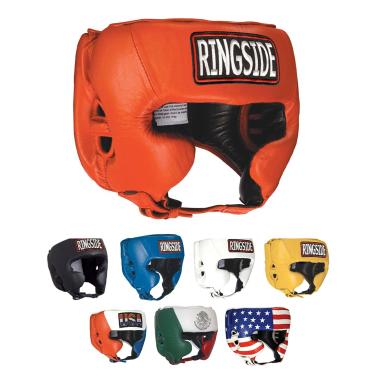 Imagem de Ringside Capacete de boxe de competição, arnês de couro com proteção contra bochechas, ótimo para boxe, MMA, Muay Thai, kickboxing e treinamento, ideal para homens e mulheres, vermelho, pequeno
