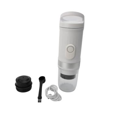 Imagem de Naroote Máquina de café Elétrica Portátil Compacta, Pressão de 20 Bar, 100w, Modo Duplo, Operação Eficiente, Cafeteira de Viagem para Acampamento, Escritório (Branco)