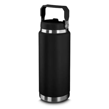Imagem de GARRAFA Térmica Premium Inox Parede Dupla 900ml - Preta Sofisticada com Alça Ergonômica