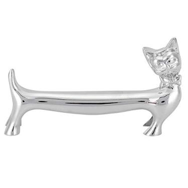Imagem de YOUTHINK Suporte para Pauzinhos Com Padrão de Gato, Adorável Padrão de Gato, Economia de Espaço, Organizador de Talheres de Liga de Zinco e Aço Inoxidável, Enfeite de Mesa Decorativo