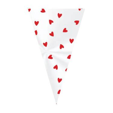 Imagem de 50 Saco Para Cone Trufado Lembrancinha 18x30cm - AAZ, Amo Você