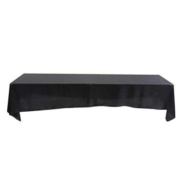 Imagem de Naroote Toalha de Mesa Retangular Resistente a Manchas para Decoração de Festa de Banquete – Durável e Elegante para Qualquer Ocasião – 145x320cm (Preto)