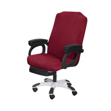 Imagem de Capa de cadeira de escritório SARAFLORA Medium Burgundy Zipper