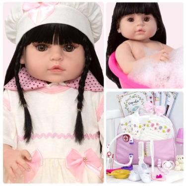 Imagem de Bebe Reborn Menina Princesa Realista 24 Acessórios Com Bolsa - Cegonha