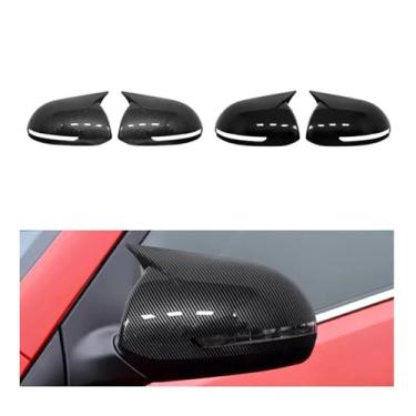 Imagem de Adesivo de carro retrovisor lateral espelho capa asa tampas porta exterior caso vista traseira guarnição Compatível com kia k2 2011-2016/rio 3 2011-2017(With lamp black)