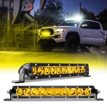 Imagem de Chelhead Barra de luz LED de 28 cm amarela fina luzes de condução off-road compatíveis com caminhões Pickup SUV, ATV, UTV, barco, 4 x 4 Van Camper