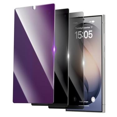 Imagem de Eliphelet Pacote com 3 protetores de tela de privacidade para Samsung S25 (6,2 polegadas), [dureza 7H] [à prova de estilhaçamento de grau militar] Película de vidro temperado anti-espião, privacidade