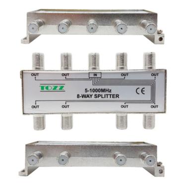 Imagem de Divisor Coaxial Sinal 1x8 = Dtv Antenas Coletiva Digital Net