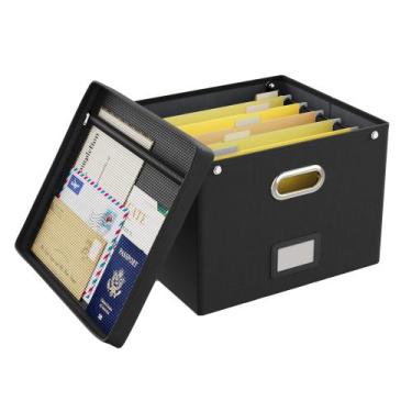 Imagem de Caixa organizadora de arquivos Oterri Large Hanging com bolso de malha