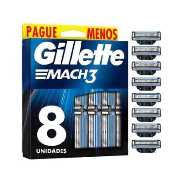 Imagem de Carga para Aparelho de Barbear Gillette Mach3 - 8 Unidades-Masculino