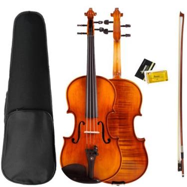 Imagem de Violino Infantil 3,4 Orquezz Intermediário Madeira Maciça Construção S