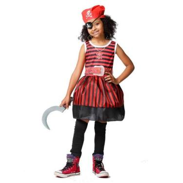 Imagem de Fantasia de Halloween Menina Piratinha Beth - Fantasias Carol FSP, G 9