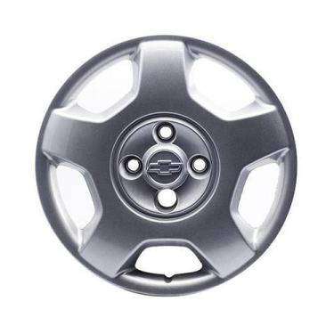 Imagem de Calota Aro 14 Prata Perolizado Metalico Pecas Genuinas Onix Cubo Alto 