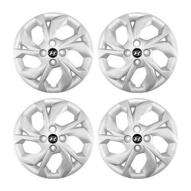 Imagem de Jogo Calota Aro 15 Novo Hyundai Hb20 2020 2021 2022 Prata - GFM/GRID