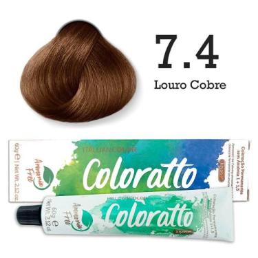 Imagem de Coloração Coloratto 7.4 Louro Cobre  Itallian Color - Itallian Hairtec