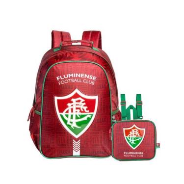 Imagem de Kit Escolar Fluminense Mochila Costas + Lancheira Térmica