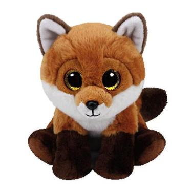 Imagem de Brinquedo de pelúcia Ty Beanie Boos Big Eyes Cute Brown Fox 25 cm