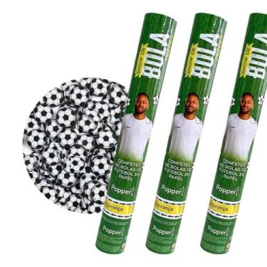 Imagem de Kit 3 Lança Confetes Neymar Show De Bola Futebol Copa Popper - Neymar 