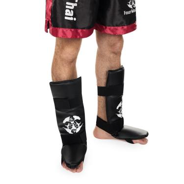Imagem de Par Caneleira c/pé Protetor canela MuayThai MMA Kickboxing-Masculino