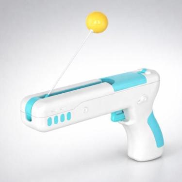 Imagem de Brinquedo interativo para gato 2 em 1 com bolinha e pena - Genérica