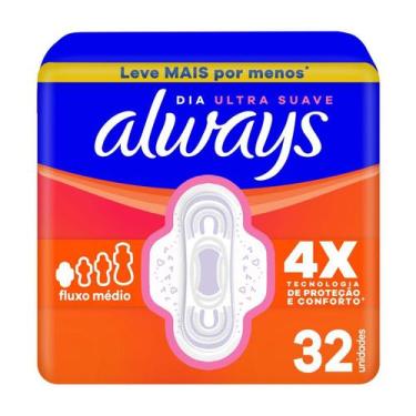 Imagem de Absorvente Always Super Proteção Cobertura Suave com Abas Leve Mais Po
