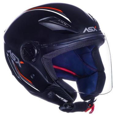 Imagem de Capacete Moto Aberto Asx City Air Solid Preto Fosco, 56/S (55-56)