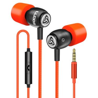 Imagem de LUDOS Fones de ouvido intra-auriculares Clamor com fio, 5 anos de garantia, fones de ouvido com microfone, fones de ouvido com isolamento de ruído, espuma de memória para iPhone, Samsung, estudantes