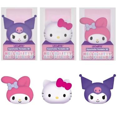 Imagem de Apontador Leo & Leo Formato 3D Hello Kitty e Amigos com 1 Furo e Lâmina de Aço Unidade Sortido