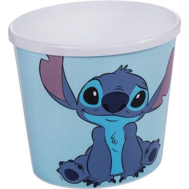 Imagem de Balde para Pipoca Stitch 2,1L Plástico Polipropileno BPA Free Formato Oval Plasútil