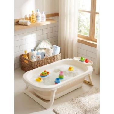 Imagem de Banheira Infantil Dobrável em Silicone com Saboneteira Integrada - k80